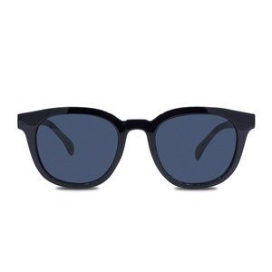 Retro Modern Horned Rim Flat Lens Dapper Sunglasse